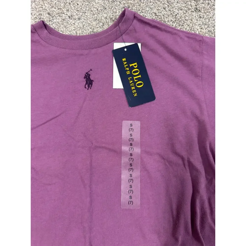Ralph Lauren Girl's Mauve Tee and Tan Shorts Outfit